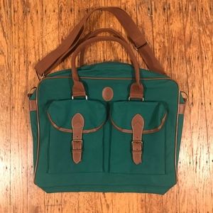 Polo Ralph Lauren Green and Brown Messenger Bag